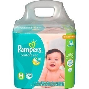 Pañales Pampers Confort M X 70