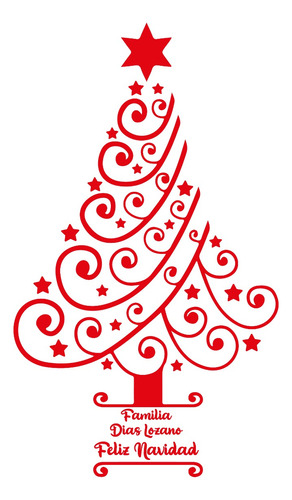 Árbol De Navidad Vinilo Personalizable | Decoración Navidad 