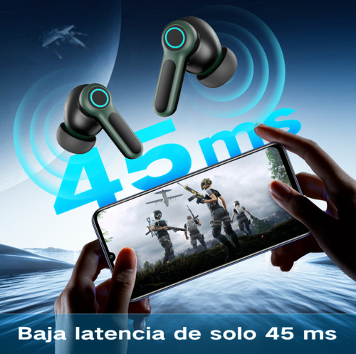 Audifonos Inalambricos Gamer Con Microfono Occiam G07 Verde