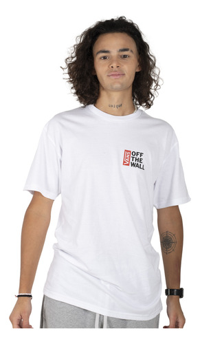 Remera Vans Off The Wall Classic Hombre Moda Blanco