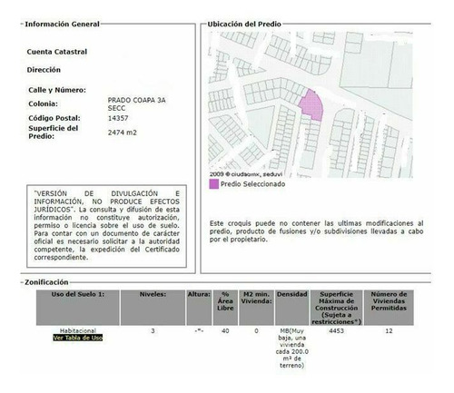 Imagen 1 de 2 de Venta Terreno Uso Mixto En Esquina Coapa
