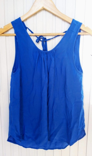 Blusa Musculosa Azul Talle L Fresca Verano Impecable