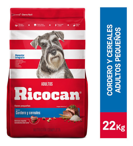 Ricocan Cordero Y Cereales Adultos Razas Pequeñas 22 Kg