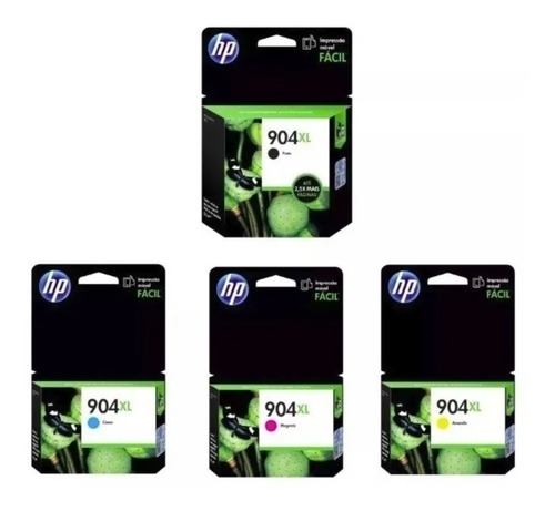 Pack Tintas Hp-904xl Originales Bcmy 6950 6960 6970