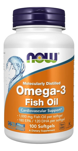 Fish Oil Omega 3 1000mg 100capsulas Blandas Americano