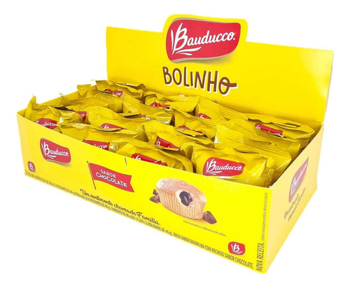 Bolinho De Baunilha Com Chocolate Bauducco 640g - 16x40g