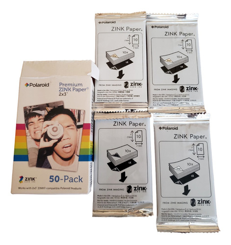  Papel Fotográfico Zink Polaroid 2x3 Snap Pack 10 Unidades