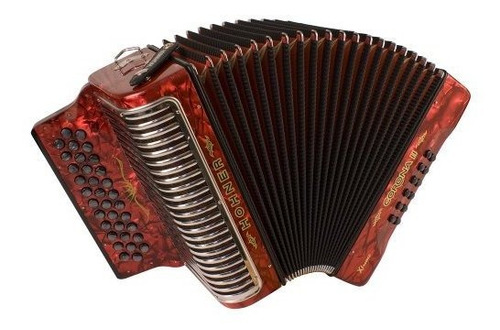 Acordeón Hohner Corona Xtreme Ii, 34 Botones, Ead, Rojo Perl