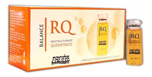  Ampolla Opcion Rq Queratinico Keratina 15ml Caja De 10 Un