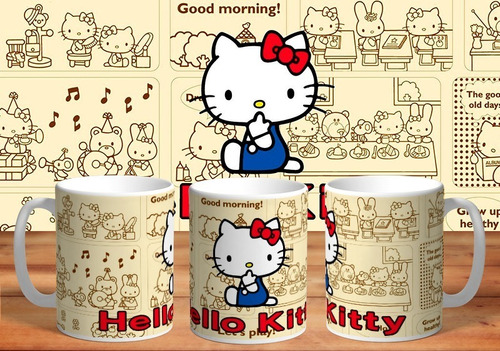  Taza Hello Kitty Retro De Cerámica