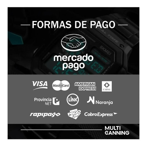 Reloj Hombre Skmei 1257 Deportivo Digital Led Moderno Alarma