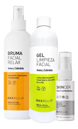 Kit Facial Rostro Skincer Gel Avena Bruma Avena Biobellus