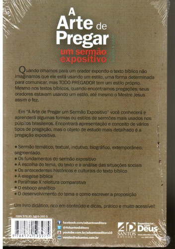Livro A Arte De Pregar - Um Sermão Explosivo - Adoniran Melo
