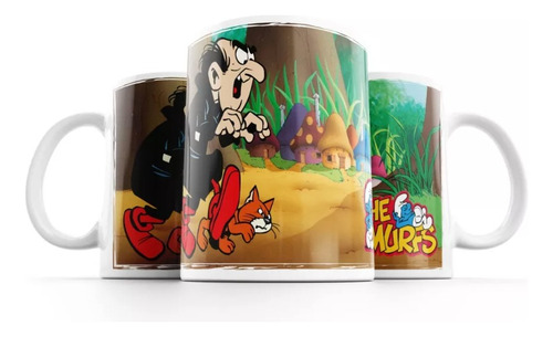 Taza Gárgamel - Los Pitufos - The Smurfs - Cerámica