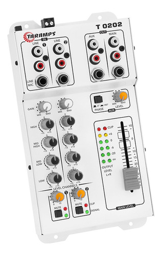 Mesa Som Taramps T0202 Equalizador 2 Entradas 2 Saidas Rca