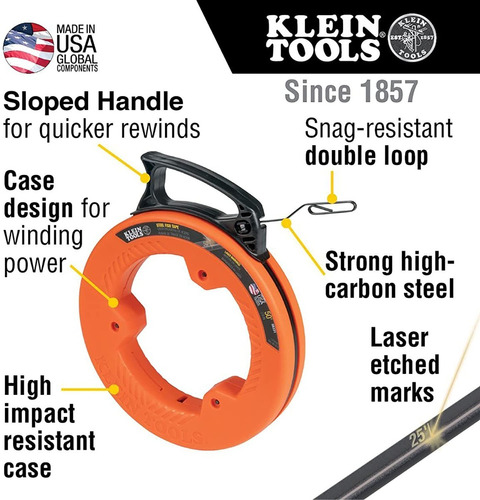 Klein Tools - Pasa Cable Laucha 15m Usa - E.o.