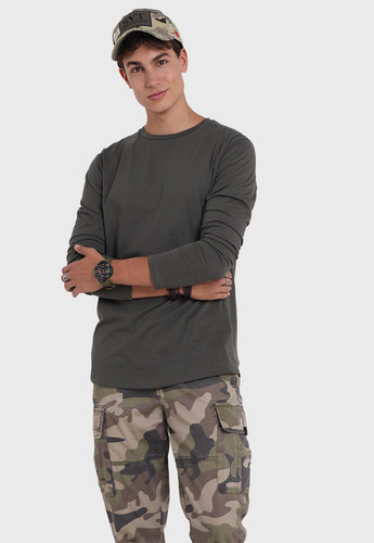 Imagen 2 de 6 de Polera Manga Larga Hombre Soviet Spo2730ve