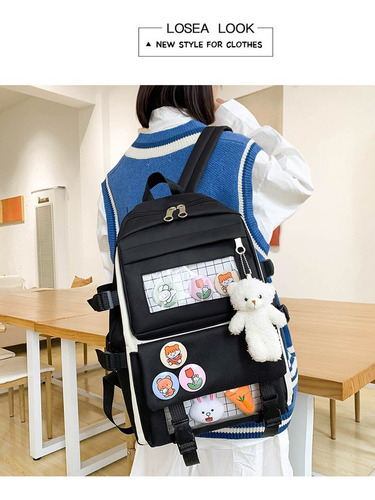 S Conjunto De Estudio De Cuatro Piezas Con Mochila Japonesa