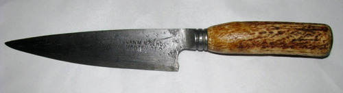 Cuchillo Antiguo Sellado Juan Mailhos Cabo Hueso C/ Vaina (Usado)