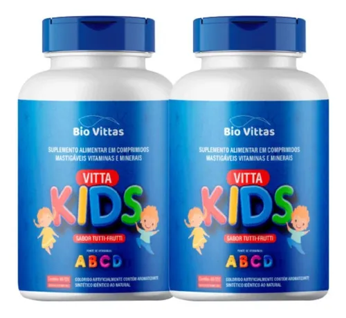 Kit de vitaminas masticables para niños Tutti Frutti, 2 botellas, 120