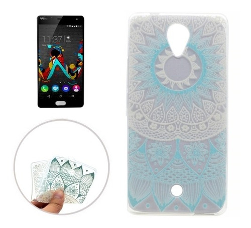 Wiko Feel Feather Pattern Estuche Protectora Tpu Suave