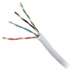 Imagen 2 de 3 de Rollo De Cable Viggo 305mts Cat5e Indoor Blanco Cctv Camaras