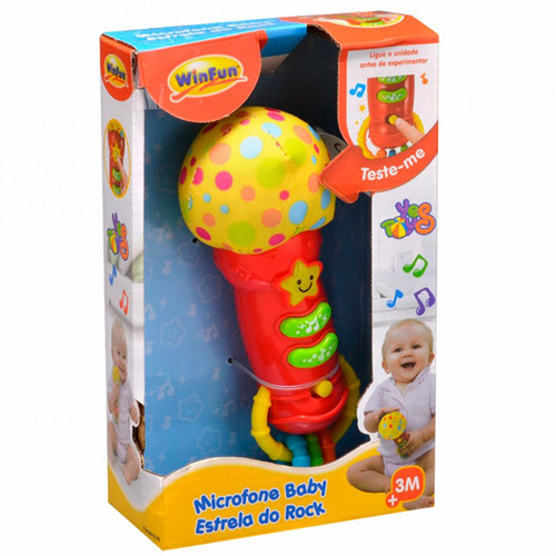 Brinquedo Microfone Baby Estrela Do Rock Winfun 0722