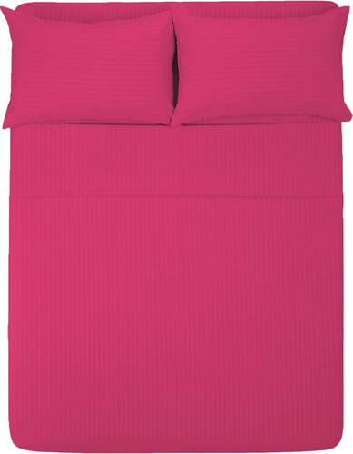 Juego De Sábanas Matrimoniales Melocotton - Color FUCSIA - Tacto Algodón , 1800 Hilos , Microfibra Grabada Ultra Suave, Hipoalergénica, Antiácaros , Ideal Para Todo El Año.