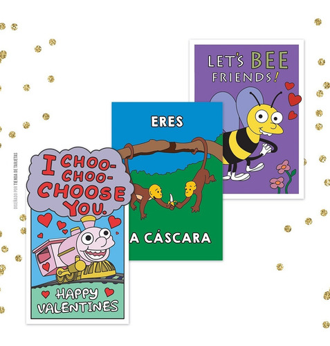 Imagen 1 de 8 de Kit 3 Tarjetas Impresas C/sobre San Valentín De Los Simpsons