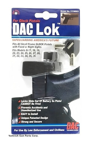 Glock Candado De Seguridad Armas Marco L, Mod. 17, 34