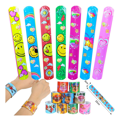 50 Pulseras Mágicas Infantiles Emoji Juguete Piñata Souvenir