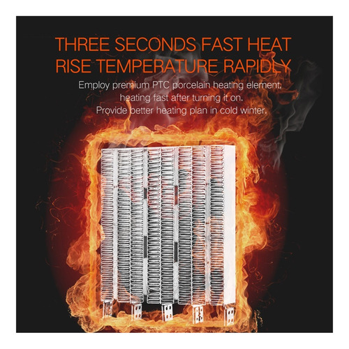 Calentador Eléctrico Ptc Mini Ventilador De Cerámica