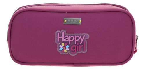 Lapicera Estuche Escolar Chenson Hg Happy Girl Tarlait Rosa Rosa Lisa