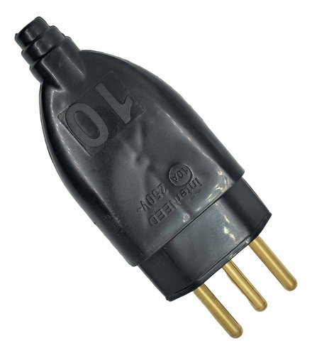 Kit 3x Plug Chato Macho Tita Prensa Cabo 10a 2p+t Interneed