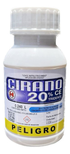 Cirano 20 Ce Cipermetrina 240 Ml + Atomizador Manual Gratis