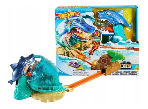 Imagen 2 de 7 de Pista Hot Wheels Ataque De Tiburon