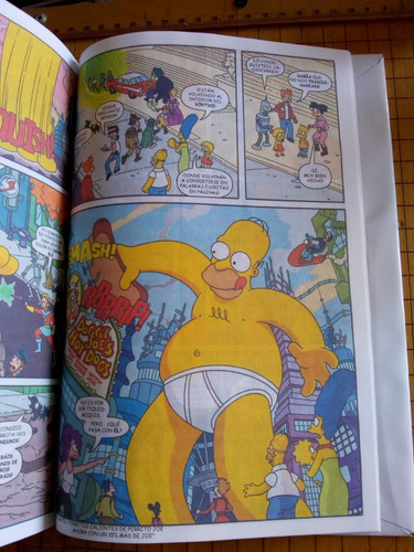 Imagen 3 de 6 de Simpson Futurama Crossover Español Pasta Dura Comic Libro