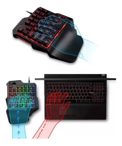 Teclado De Una Mano Rgb Gamer Vsg Unabomber | Macros Y Apoyo