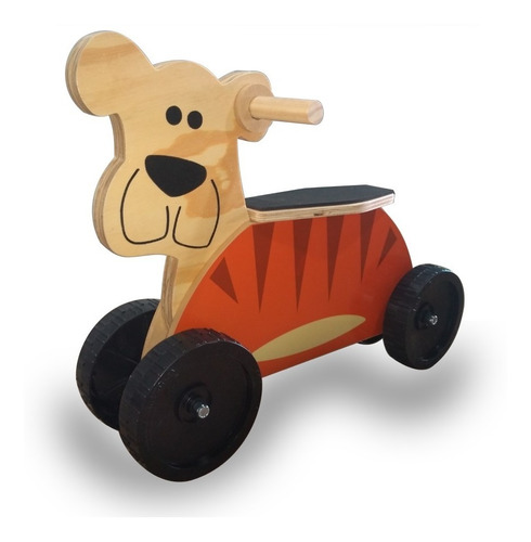 Imagen 2 de 3 de Andarín Pata Pata Caminador De Madera Woodymoto Tiger