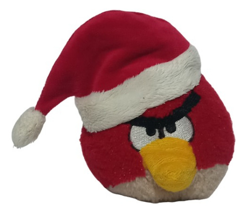 Peluche Pájaro Red 12 Cm - Sombrero Navidad Angry Bird