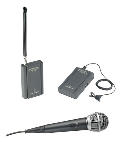 Kit Inalámbrico Vhf Con 2 Micrófonos, Audio-technica Atr288w Color Negro