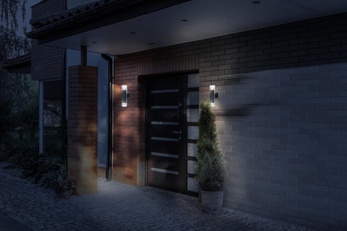 Lampara Led De Pared Bazz W16639ss Luvia Para Exteriores, A