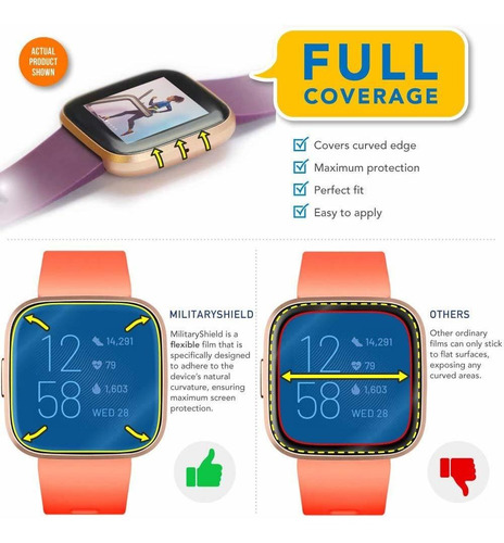 Protector De Pantalla Film Compatible Con Fitbit Versa 2