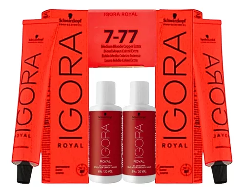 Coloração Igora Royal 7.77 Tinta Ruivo Cobre Schwarzkopf