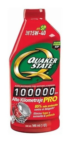 Aceite Multigrado Alto Kilometraje 15w40 Quaker State 946ml