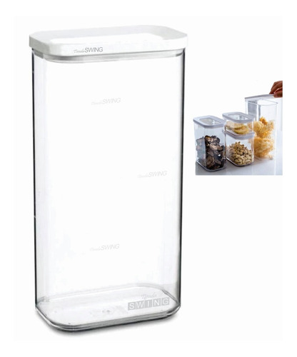 Organizador Hermético Acrílico Apilable Modular 2600ml 