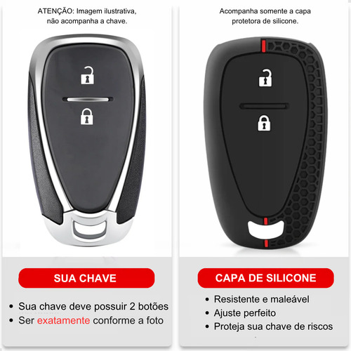 Capa Silicone Chave Presença Onix Tracker Spin Ltz Premier