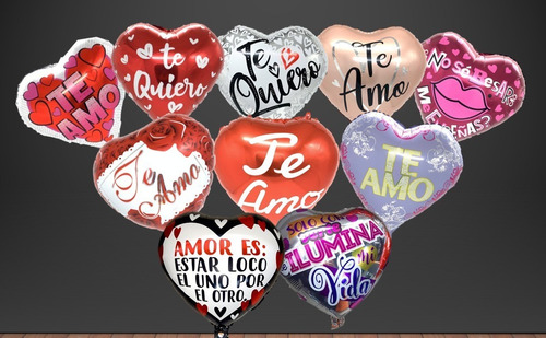 Globos Amor X 24 Surtidos + Varillas