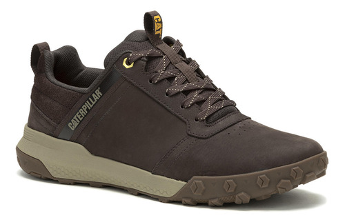 Zapatilla Cuero Hombre Hex Ready Lo Café Cat