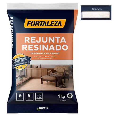 Rejunte Resinado Fortaleza 1kg - Branco